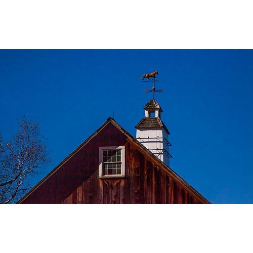 Gulin, Sylvia 아티스트의 USA-New England-Vermont weather vane on top of wooden barn topped with horse작품입니다.